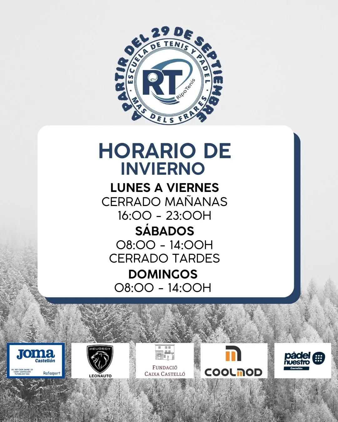 Nuevo horario de invierno